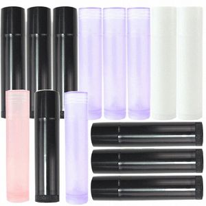 200 unids / set 5 ml Tubos de brillo de labios vacíos Frascos de lápiz labial Bálsamo Tapa de tubo Ctainer Ctainers cosméticos vacíos Mini herramientas de maquillaje de viaje N6EM #