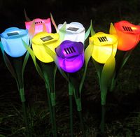 Cheap Outdoor LED Solar Light Landscape Path Premium Quality Rose Shape Bright Colorful LED Solar Lights Outdoor Yard Lamp