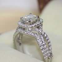 Cheap moissanite wedding ring sets