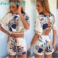 New Fashion Two Pieces Bandage Women Jumpsuit Summer Short F...