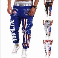 new men' s fashion personality printing leisure sports p...