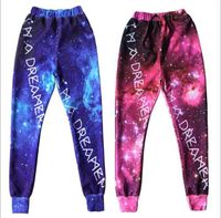 Men women' s joggers sport jogging pants 3D starry sky p...