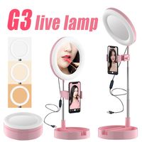 G3 LED Retractable Selfie Ring Light Dimmable Lighting Tripo...
