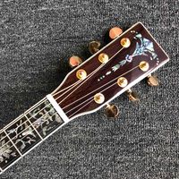 Grand 39 Inch Custom OOO Solid Spruce Top Acoustic Guitar All Abalone Binding Ebony Fingerboard Guitar Rosewood Back Side