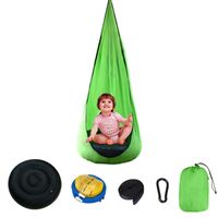 Children Hanging Chair 140*70cm Light Portable Parachute Indoor Courtyard Lazy Hanging Chair Inflatable Cushion Swing Bed VT1550