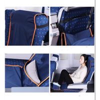 Height Adjustable Footrest Hammock with Inflatable Pillow Seat Cover for Planes Trains Buses 190X40CM Y2003272476