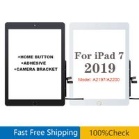 10.2" For iPad 7 8 2019 Version A2197 A2200 A2198 Touch Screen Digitizer Front Outer Panel Glass with home button and adhesive