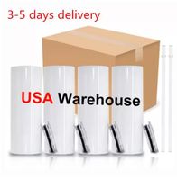 US Local Warehouse Straight Sublimation Tumblers 20 oz Doubl...