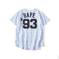 Brand Chao Light Blue Breathable Baseball Shirt Short Sleeve