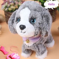 Sound Control Dog Toys Robot Dog Interactive Electronic Puppy Plush Animal Pet Sing Walk Bark Teddy For Children Gift USB Charge