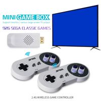 SF900 2.4G Wireless Game Controller 16Bit Classic Retro Video Games Console With Dual Gamepads for SEGA MD Stick Output 4K HD TV Gaming