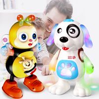 Electronic Robot Dog Toy Music Light Can Dance Walk Cute Baby Gift 3-4-5-6 Years Old Kids Toys Machine Animals Boy Girl Children