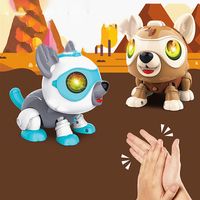 DIY Robot Dog Electronics Pet Dog Smart Puppy Responds to Bark Touching Control Children Doll Toys For Kids Girl Boy Gift