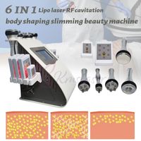 40Khz cavitation RF body slimming machine 6 in 1 lipolaser fat reduction radio frequency skin tightening beauty equipment with 5 heads