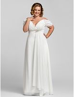 Super plus size white dresses