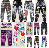 New Emoji Joggers pants cartoon 3D sweatpants black & white ...