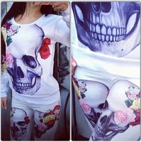 2014 Harajuku style Women' s Clothing Sets rose flower s...