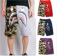 BAPE Camouflage Shark Head Shorts Fashion Men Hip Hop Street...