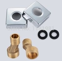 Free shipping square mixer wall covers brass mixer wall inst...