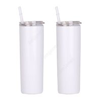 Sublimation straight tumbler 20oz blank skinny tumblers sippy cup water bottle Sea Shipping 500lots DAJ471