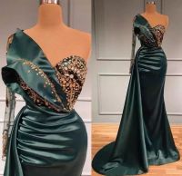 2022 Hunter Green Evening Dresses Mermaid Dubai Plus Size On...