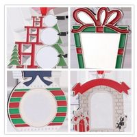Sublimation White Blank Metal Christmas Decorations Heat Tra...