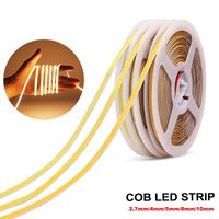 COB Flexible LED Strip 12V 24V 480LEDs/ M 2. 7mm 4mm 5mm 8mm 1...