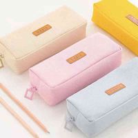 Learning Toys Pencil Case School Supplies Large Capacity Pencil Pouch Estuches Basic Pen Case Trousse Scolaire Kawaii Stationery Pencilcase T220829