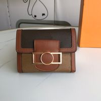 Women Wallet wallet Designer bag Coin purse long wallets cardholder clip Womens classic Fashion purses brown flower card holder