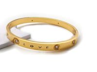 Classic luxury designer jewelry women bracelet with crystal love bangle mens gold bracelets stainless steel 18k bride wedding birthday gift