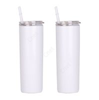 Sublimation straight tumbler 20oz blank skinny tumblers sippy cup water bottle Sea Shipping 500lots DAC471