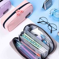 Learning Toys Pencil Cases Papeleria Y Oficina Etui 3 Layers Stationery Estuche Case Material Escolar School Supplies Trousse Scolaire Carcasa T220829