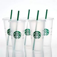 Starbucks 24oz/ 710ml Plastic Mugs Tumbler Mermaid Goddess Re...