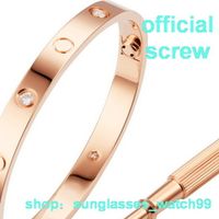 Love bangle series diamond real gold 18 K never fade 16-19 size With counter box certificate official replica top quality luxury brand exquisite gift couple bracelet