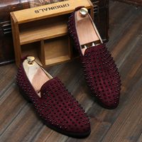 red spiked loafers for men red spiked loafers for men