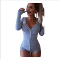 Rompers Women Jumpsuit 2016 Sexy Deep V- neck Bandage Knitted...