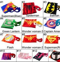 Superhero Cape & Mask Double Side batman superman cape mask ...