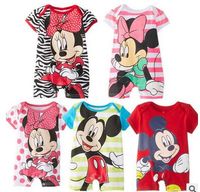 Mickey Minnie Cartoon Baby Romper Short Sleeve Cute Clothes ...
