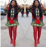 New Bohemian Style Print Loose Dress Straight Summer V- Neck ...