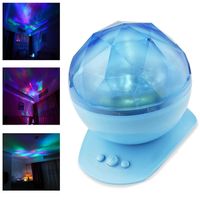 Cheap Diamond Aurora Borealis LED Projector Lighting Lamp Color Changing 8 Moods USB Light Lamp With Speaker Novelty Light
