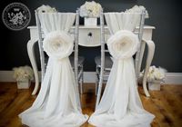 high quality chiffon pin new arrival 3d floral chair covers ...