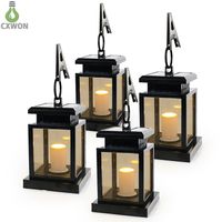 Solar Flameless Candle Waterproof Hanging Solar Powered Torc...