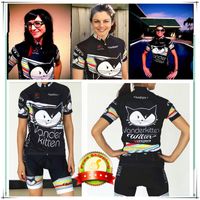 Others Others Others Wholesale-vanderkitten cycling jersey women bib shorts 2015 bike cycling clothing maillot ciclismo mtb black cute cat sport suit