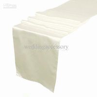 Ivory Cheap Ivory Table  Buy Runner Table   Satin satin  table Satin runners cheap  Wholesale