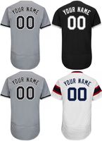 Wholesale Custom Mens Baseball Jerseys White Grey Black Stitched name and number Size S XL