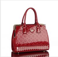 Cheap Red Patent leather Brand New Fashion Women's Handbag bag Purses