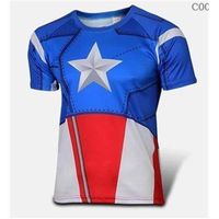 Short Breathable Men summer NEW The Avengers Spider-man Cycling Costume Captain American Cycling T-shirt Superman Running sport T-shirt batman cycling jersey