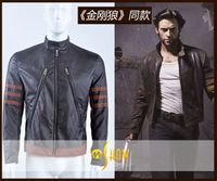 Cheap Newest The x-men wolverine leather jacket Cosplay Costumes movie star mens Motor Coat