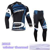 Others Others Others Wholesale-2015 orbea Pro cycling jersey Fleece thermal Winter cycling clothing Long set MTB GEL Pad Bib pants set Hot Sale
