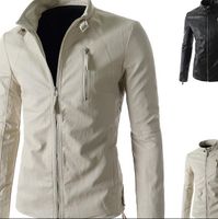 Cheap Fall-Mens Leather Jackets And Coats Punk Motorcycle Biker Jaqueta Quilted Leather Jacket Jaqueta